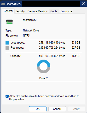 the current size of the vault